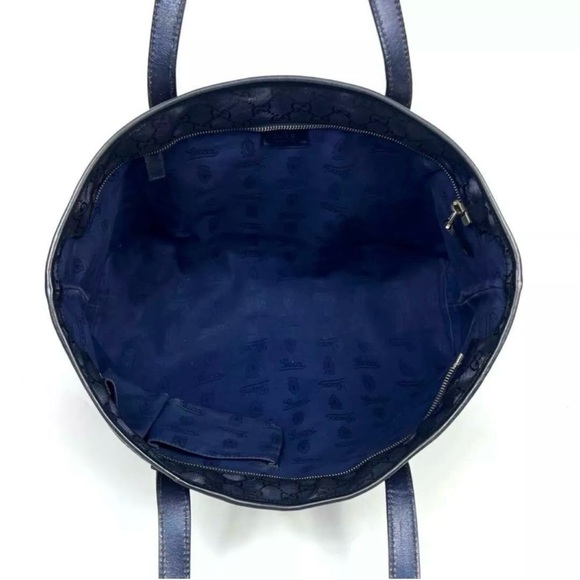 GUCCI GUCCISIMA GG Monogram Imprime Tote bag Shoulder Bag Purple Blue Large - Picture 5 of 8
